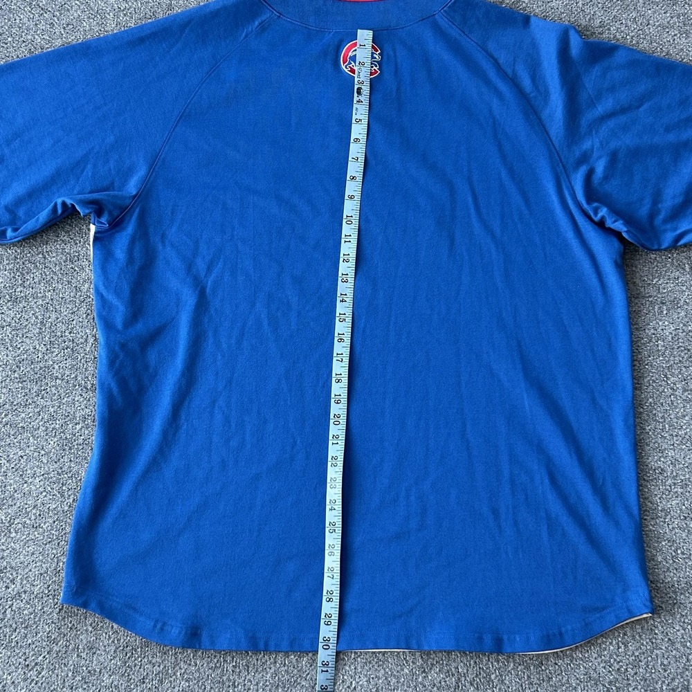 Vintage Chicago Cubs Shirt Mens XL Blue Cream MLB Baseball Nike Henley - Picture 8 of 11